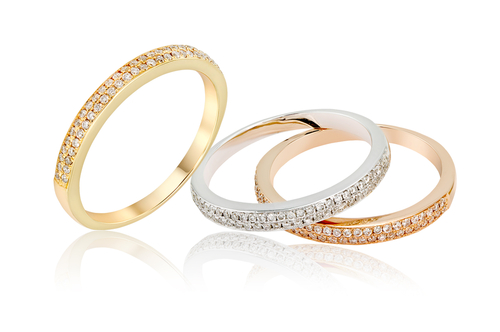 ハーフエタニティリング-婚約指輪-結婚指輪